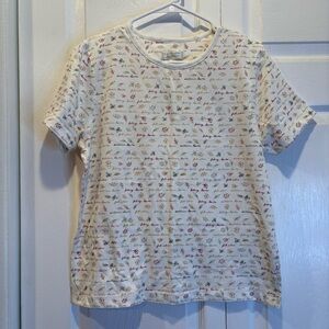 Vintage Christopher & Banks Fall Leaf Short Sleeve T-shirt - Size Medium